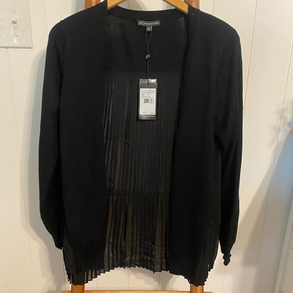 Adrianna Papell Black Pleated Women's Blazer